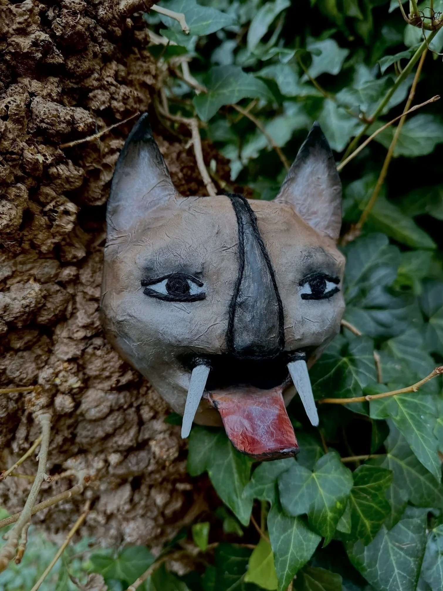 Instinct sculpture eco art made from reclaimed materials by Caroline Lindqvist