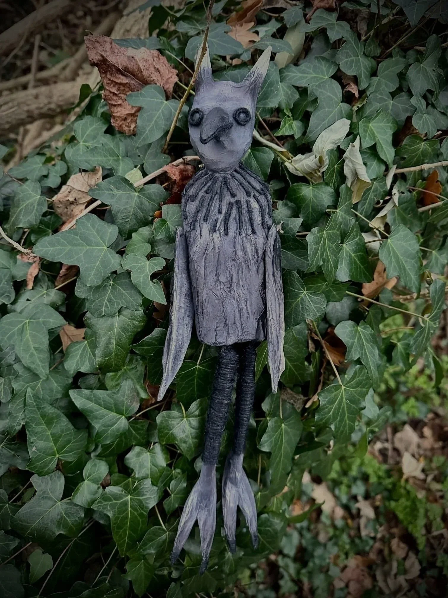 crow Creature, a movable cardboard and paper sculpture