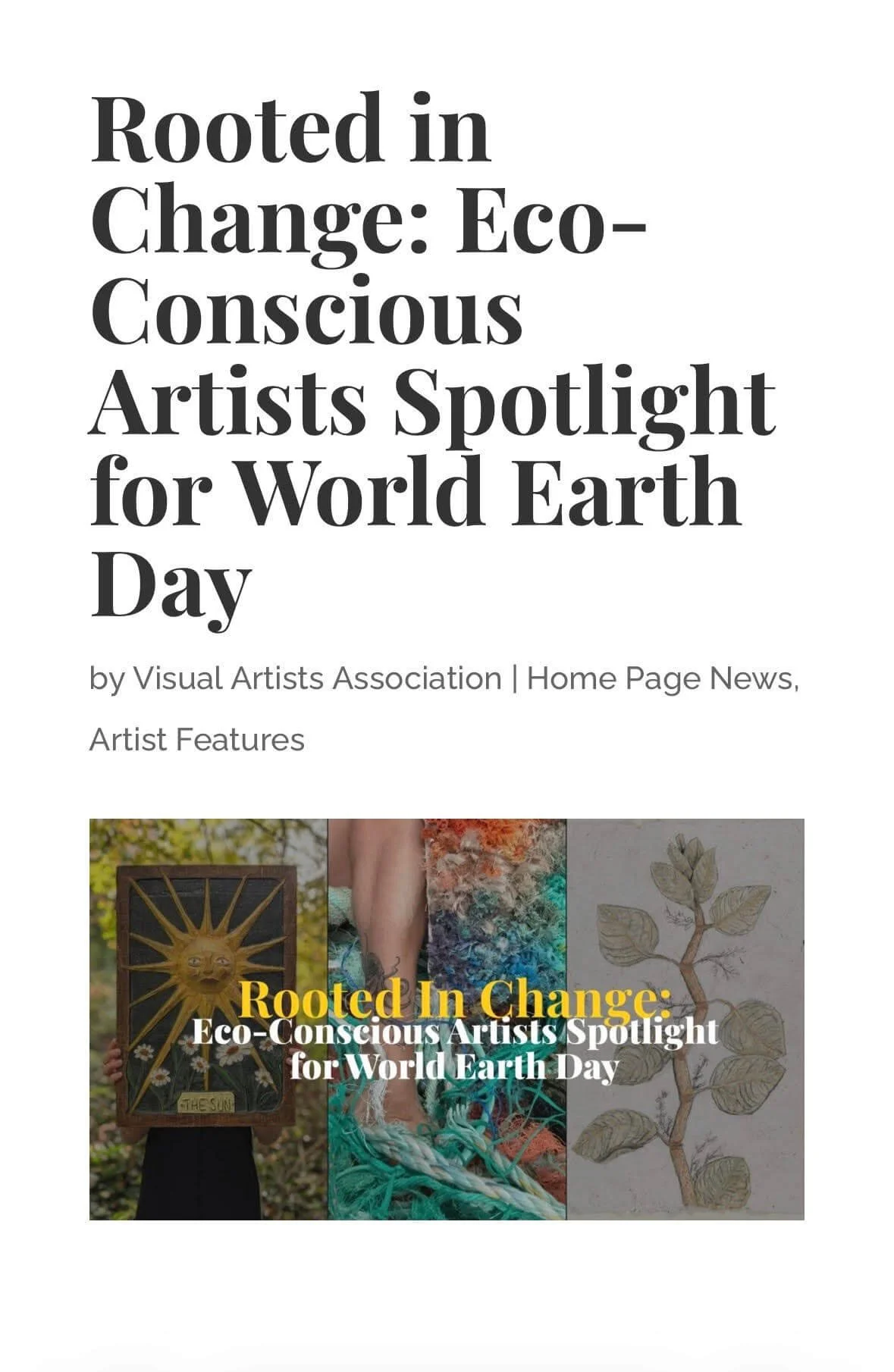 World Earth Day Artists Spotlight 
