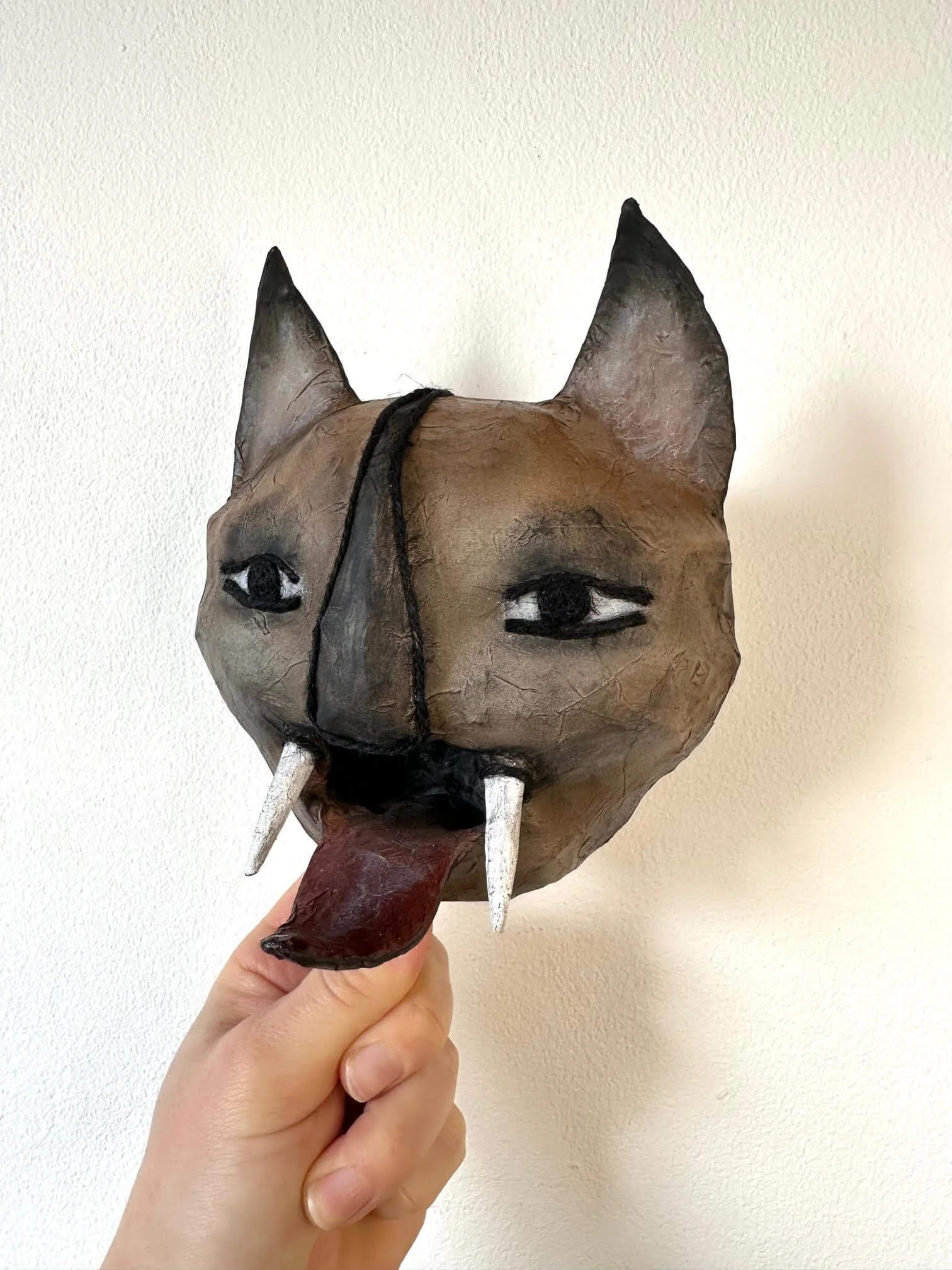 Animal Mask Contemporary Wall Sculpture Made From Reclaimed Materials