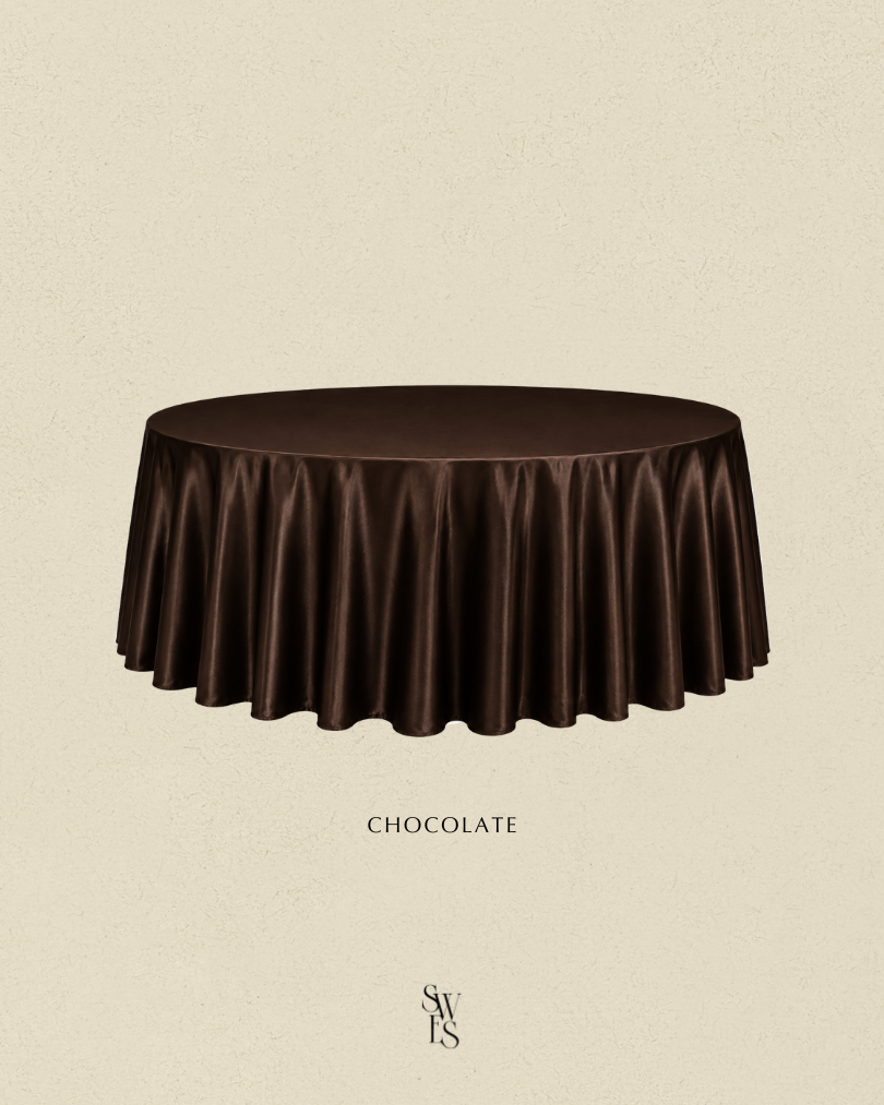 Tablecloth Round Sating - Chocolate.png