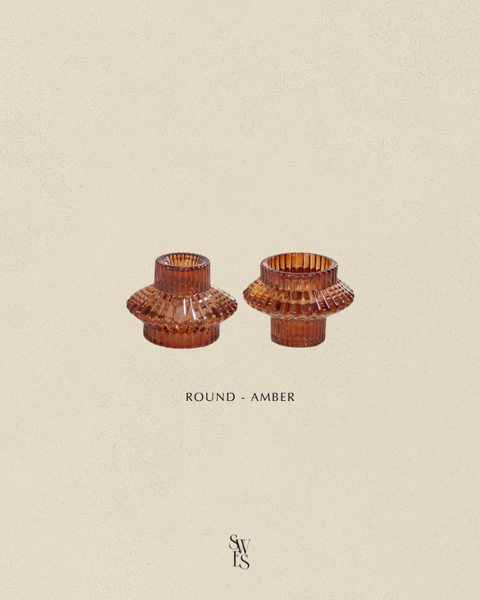 Class Candle Holder - Round Amber.png