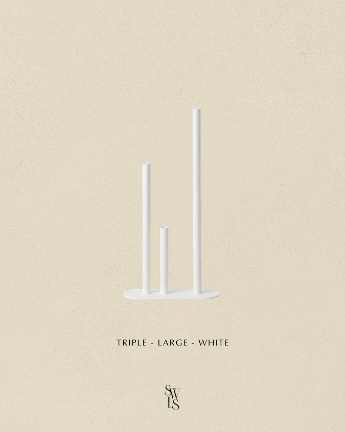 Triple Bud Vase - Large - White.png