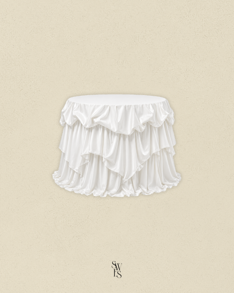 Satin Cascade Cake Tablecloth
