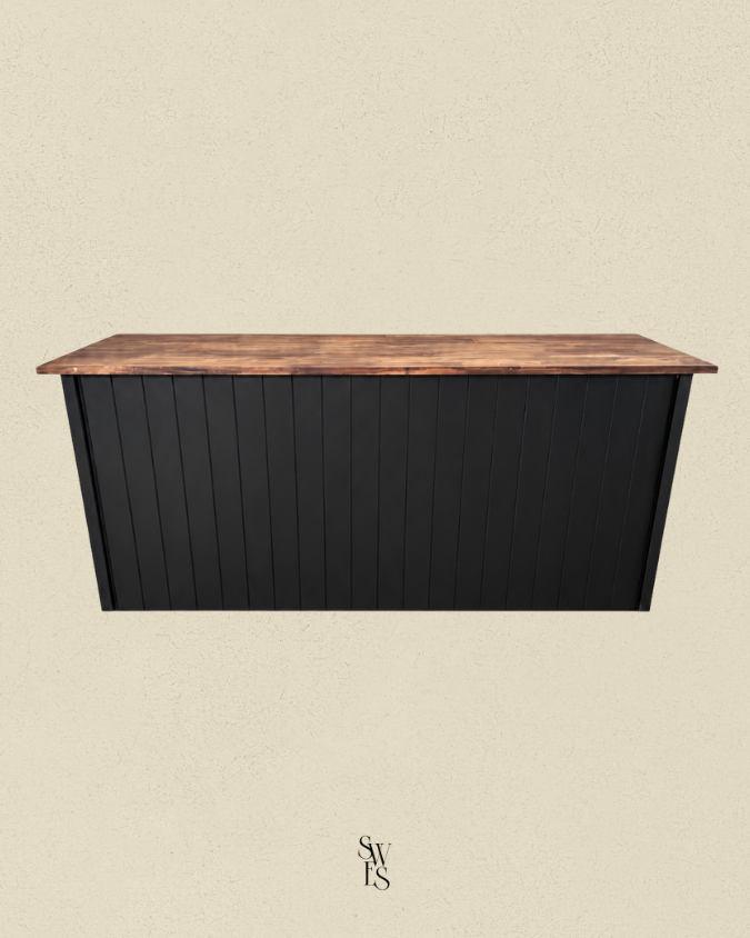 Service Bar – Black & Teak