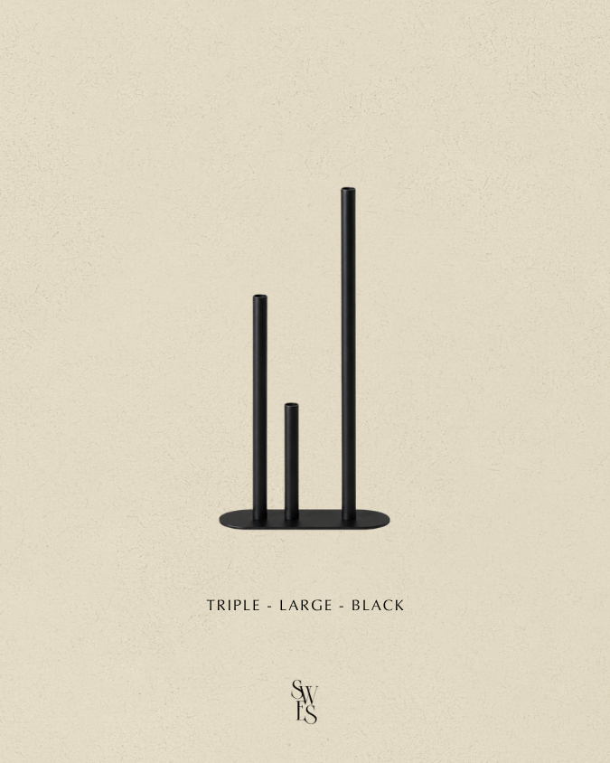Triple Bud Vase - Large - Black.png