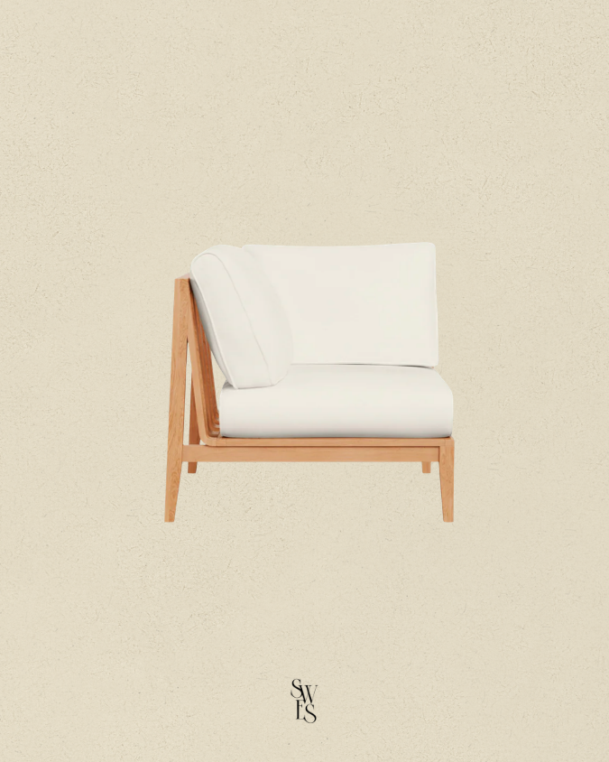 Natural Teak Three Seater Lounge - Corner.png