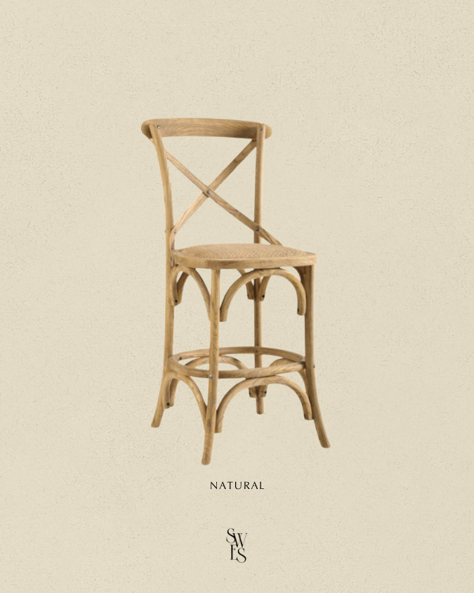 Crossback Stool - Oak