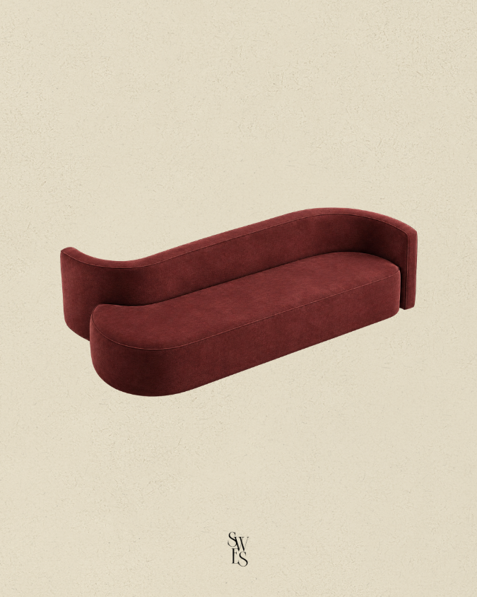 Ophelia Duo Sofa - Cabernet