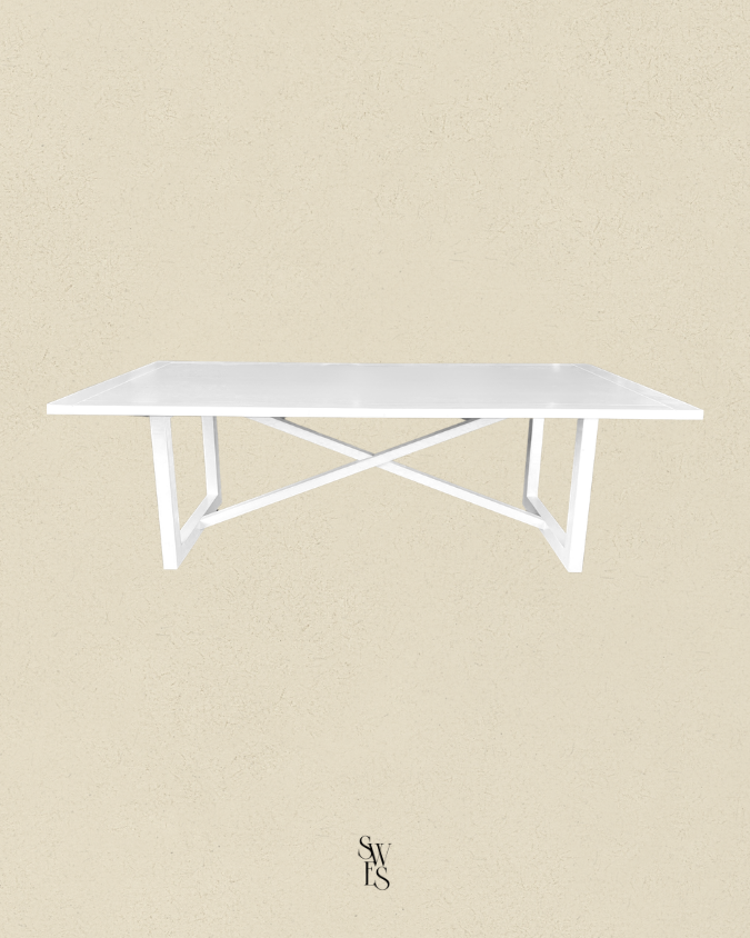 Timber Dining Table - White Hamptons