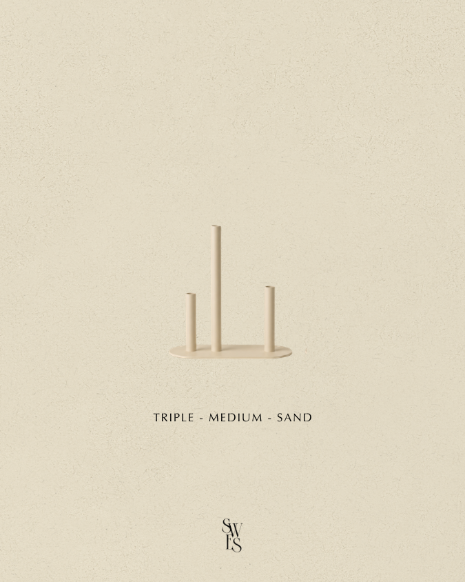 Triple Bud Vase - Medium - Sand.png