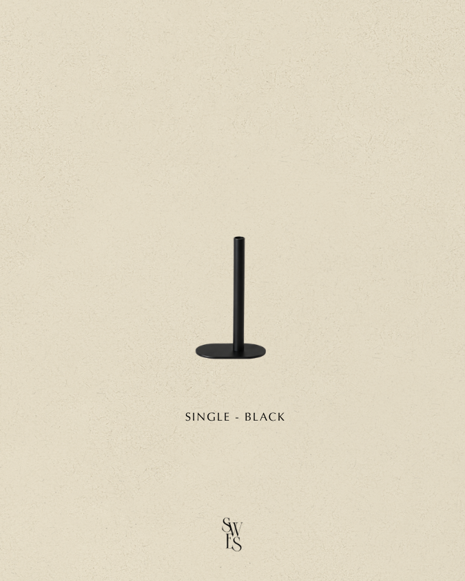 Triple Bud Vase - Single - Black.png
