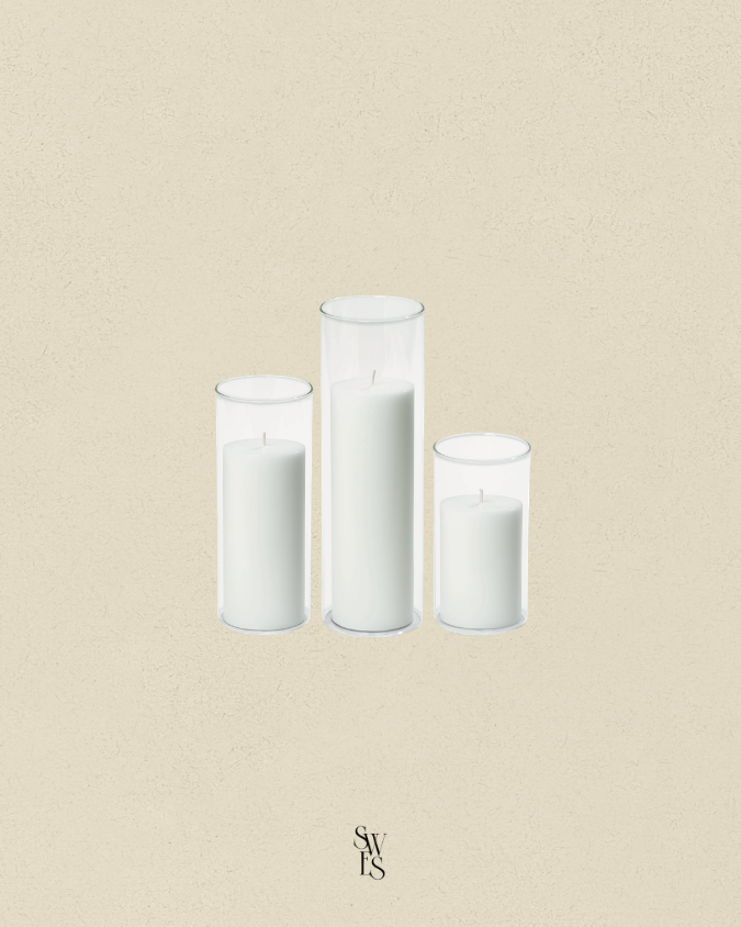 Glass Candle Cylinders
