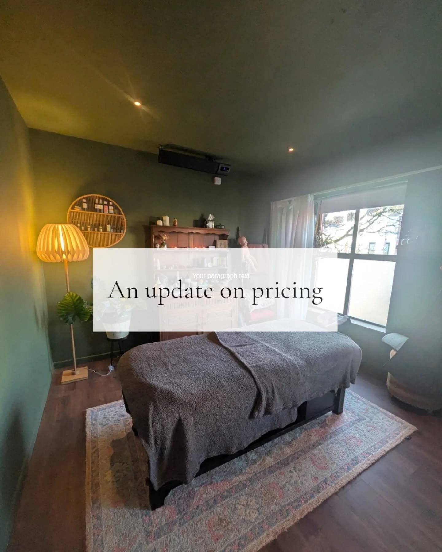 An update on pricing 🤎

From 1st July, my treatment prices will be increasing slightly. This is the first pricing review I have made in some time and has been carefully considered over the past year.

This update reflects continued investment in tra