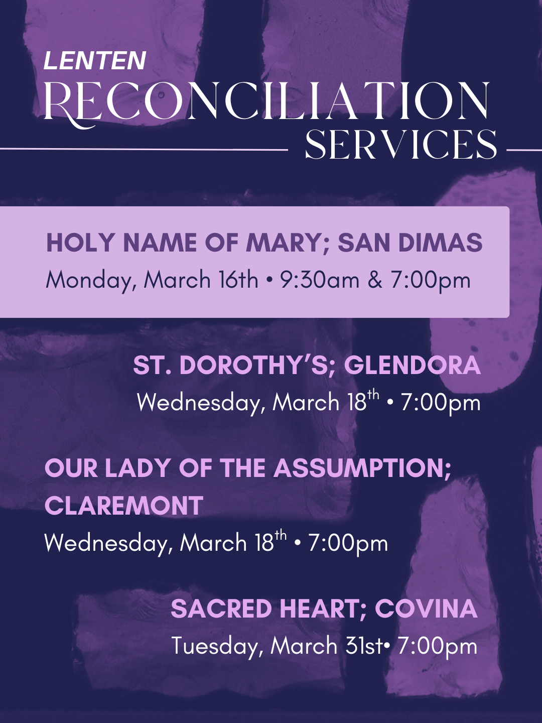 Lenten Reconciliation Service