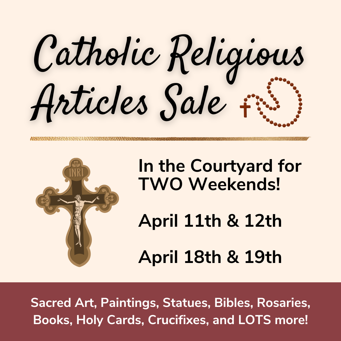 Family Grotto Religious Sales After Masses