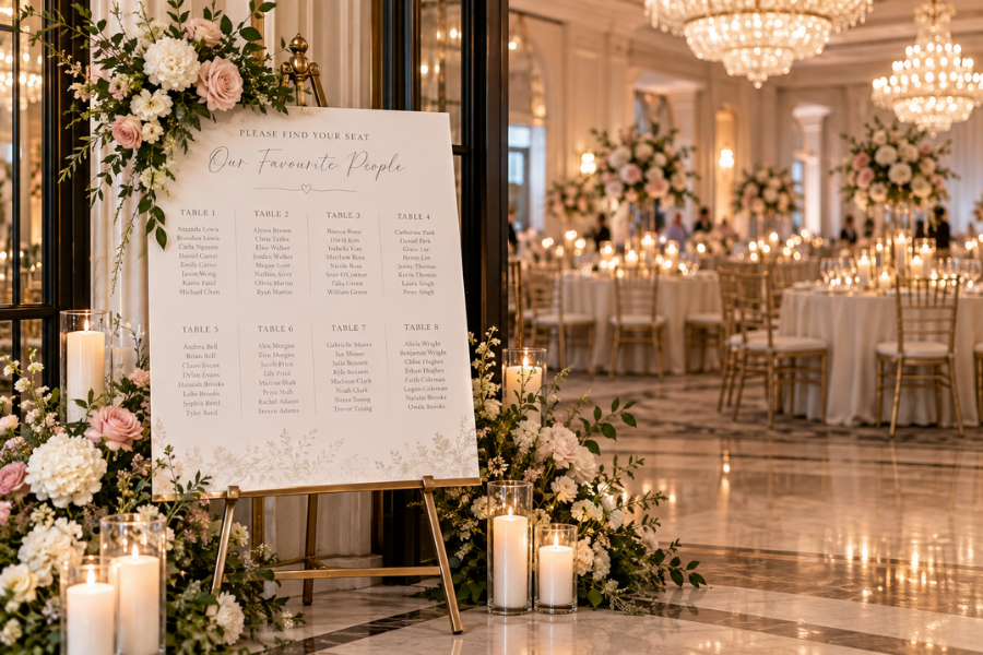 How to Create a Wedding Seating Chart: Tips &amp; Template