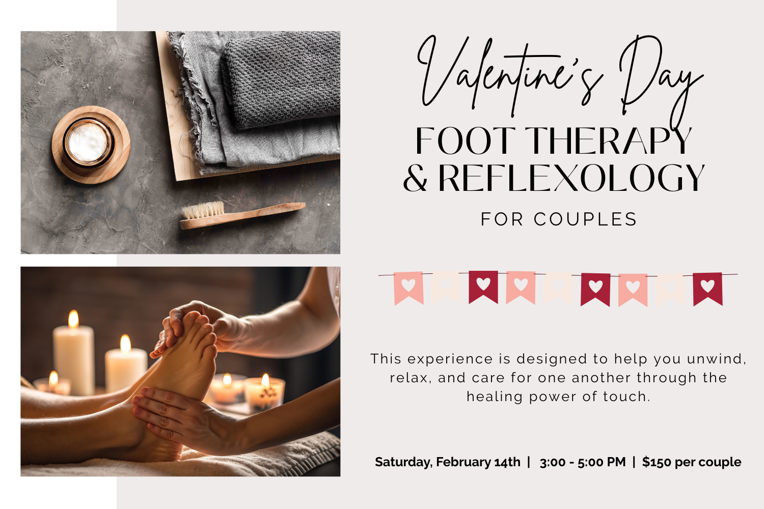 VALENTINE’S DAY FOOT THERAPY &amp; REFLEXOLOGY FOR COUPLES