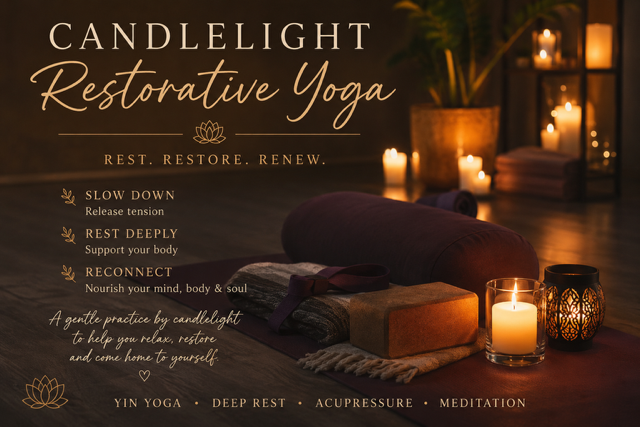 Falling Into Balance: Candlelight Restorative Yoga, Acupressure & Meditation
