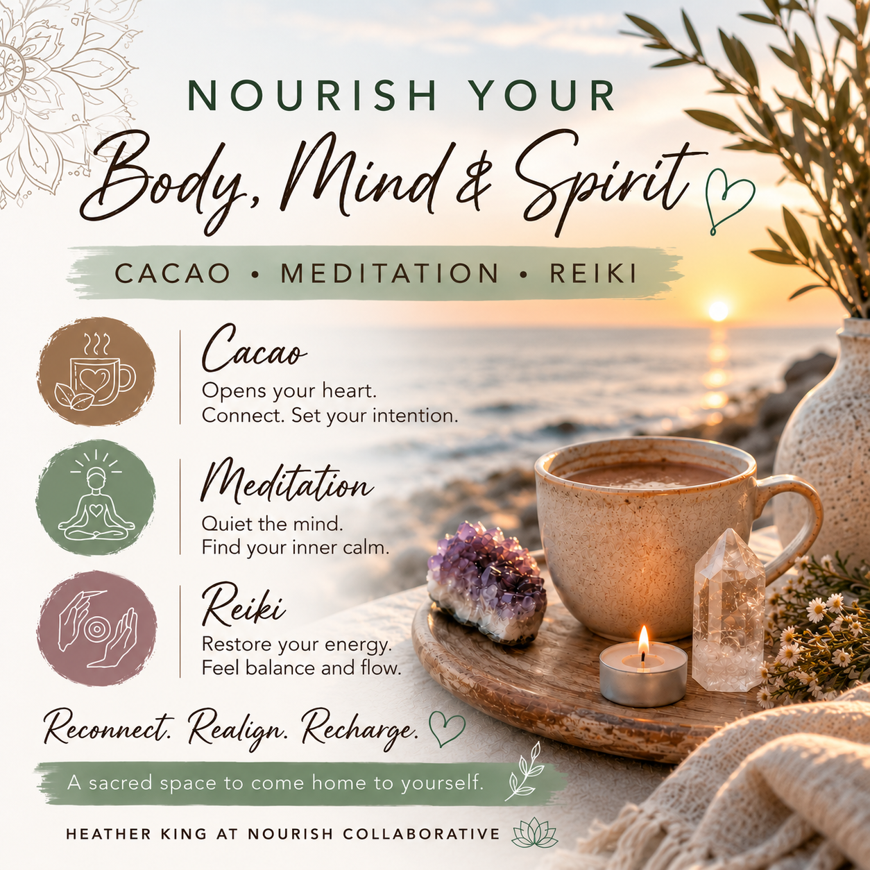 Nourish Your Mind, Body &amp; Spirit: Cacao, Meditation &amp; Reiki