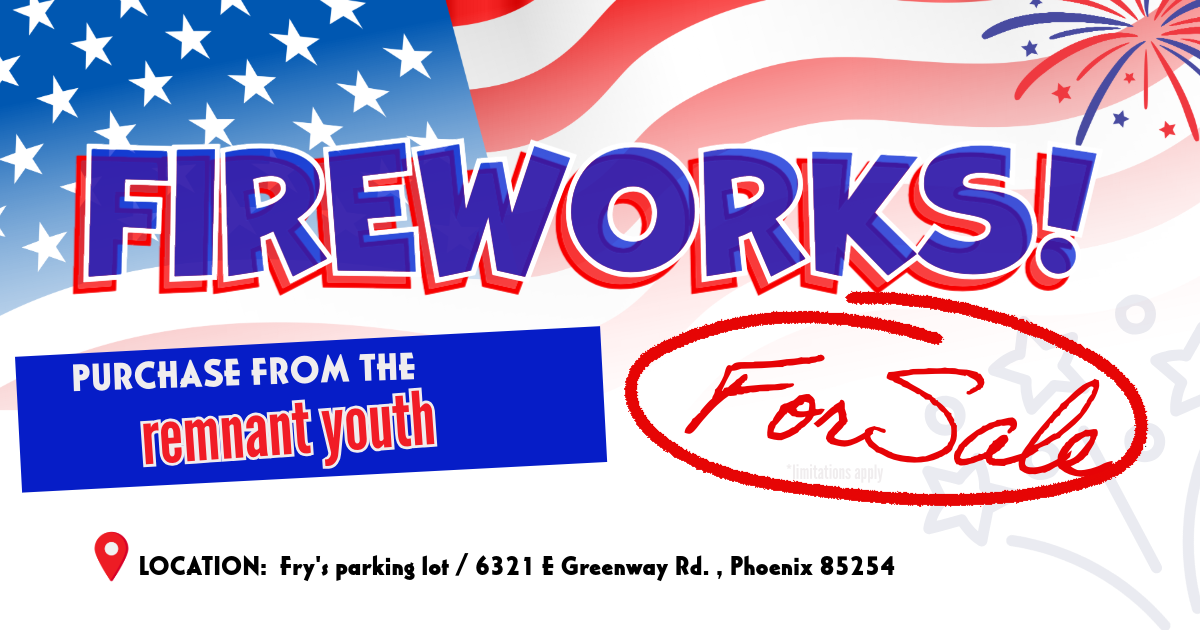 Remnant Fireworks Fundraiser