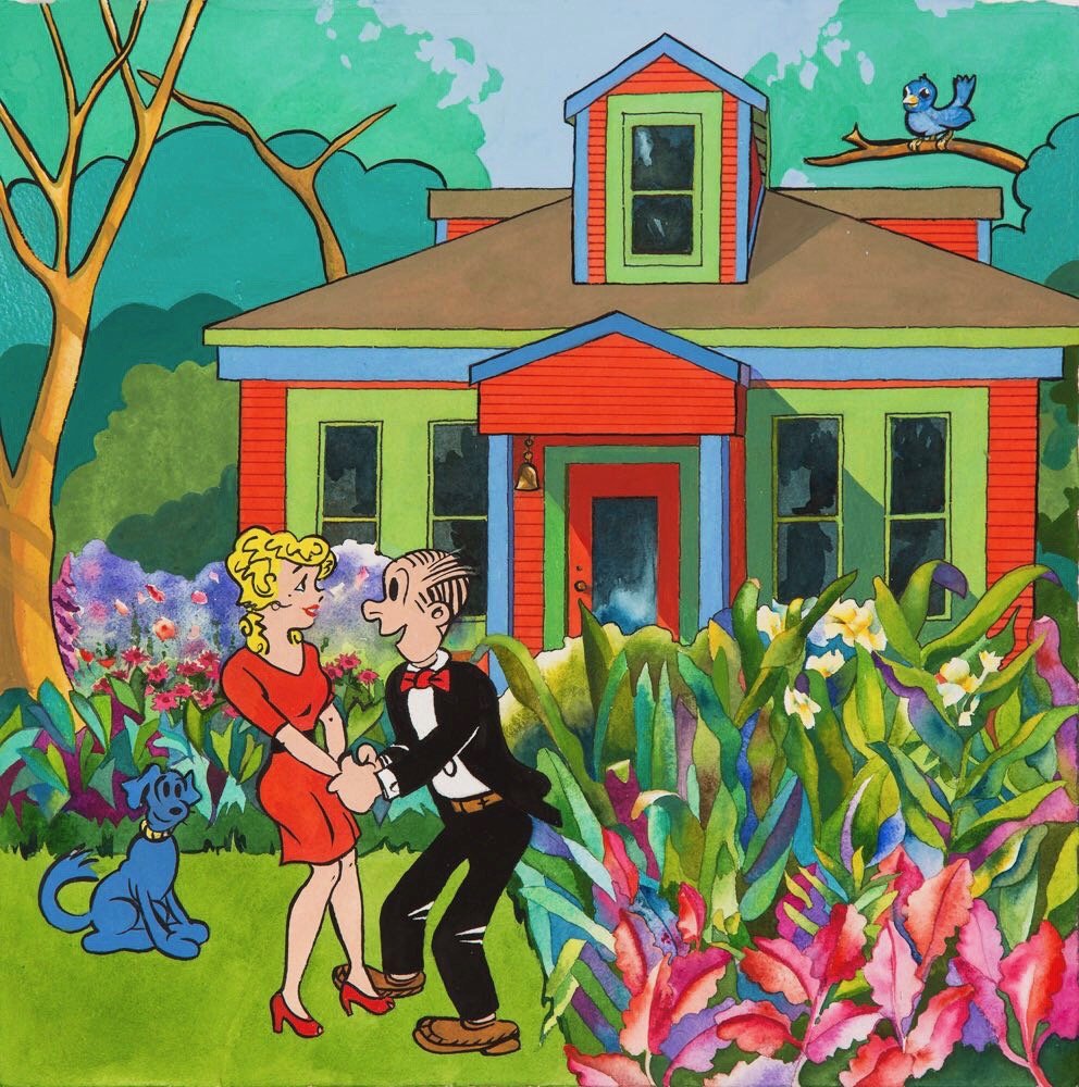 blondie & dagwood - print available 15 x 15 in