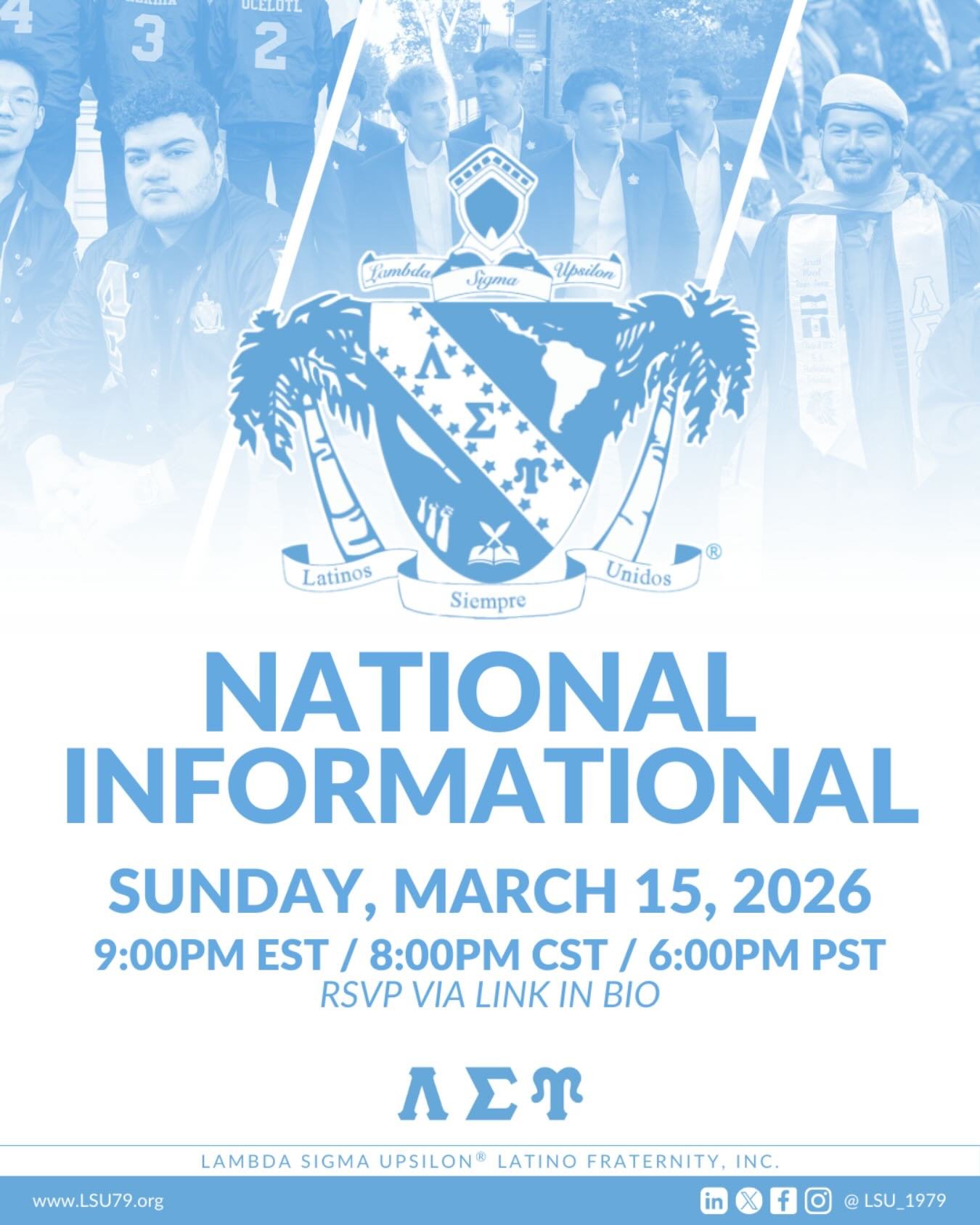 🔹 Are you ready to make history and build a lasting legacy on your campus?

🔹 Since 1979, more than 2,000 brothers across 80+ chapters have proudly called Lambda Sigma Upsilon home &mdash; a brotherhood built on excellence, culture, and leadership 