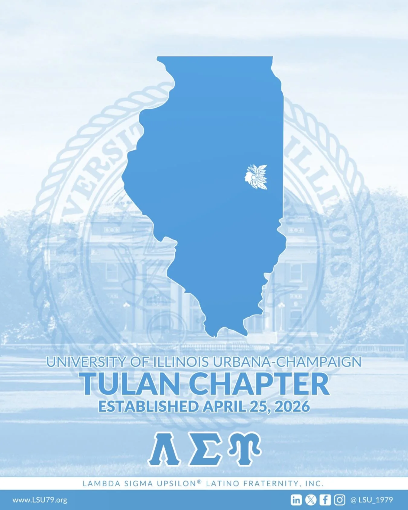 🔹 With immense pride, we celebrate another historic milestone, the establishment of our 87th undergraduate chapter and the VERY FIRST in the state of Illinois 🏹🔥 

Introducing the TULAN Chapter at the University of Illinois Urbana-Champaign in Cha