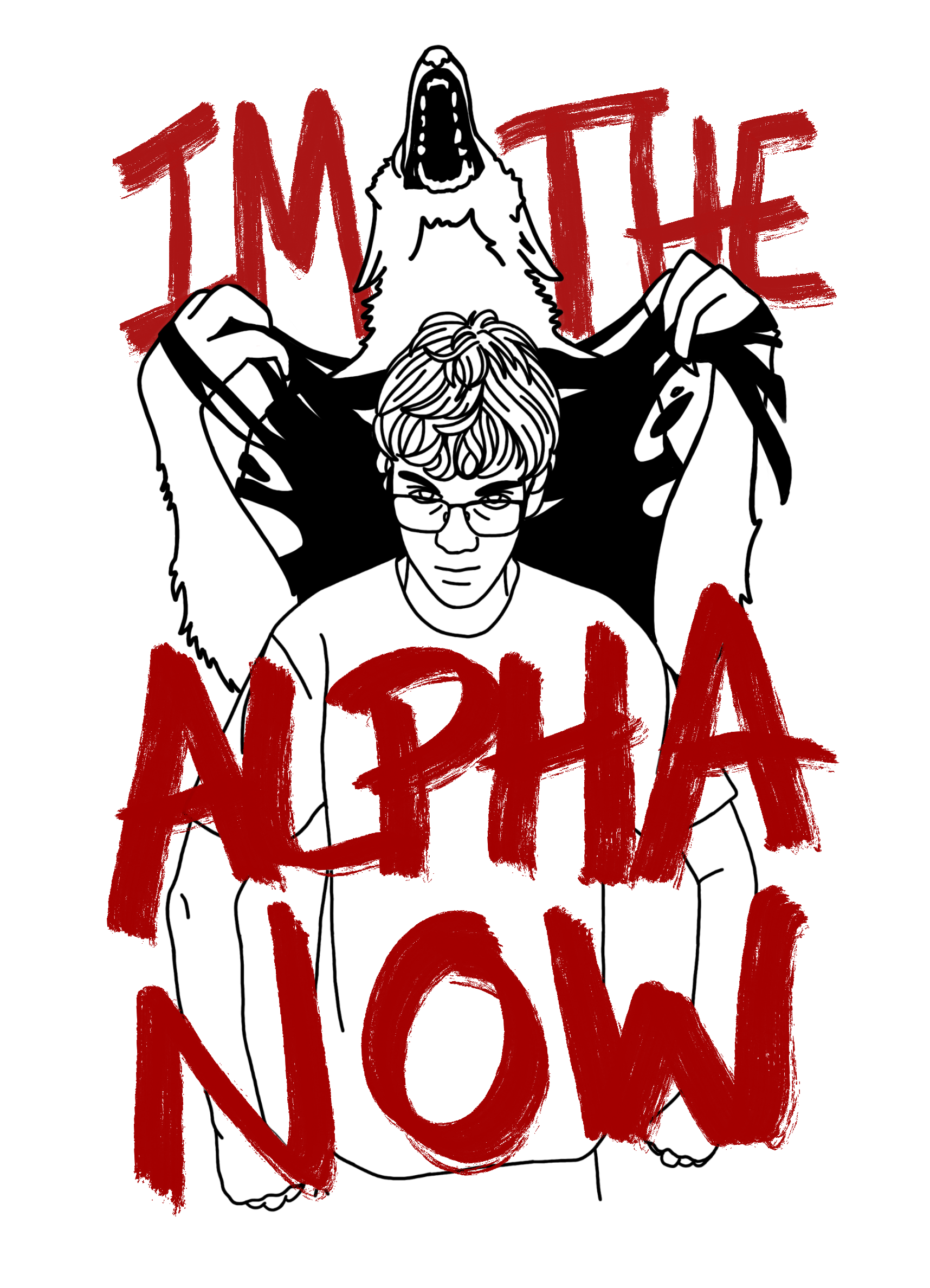 I'M THE ALPHA - T-shirt Design & Illustration