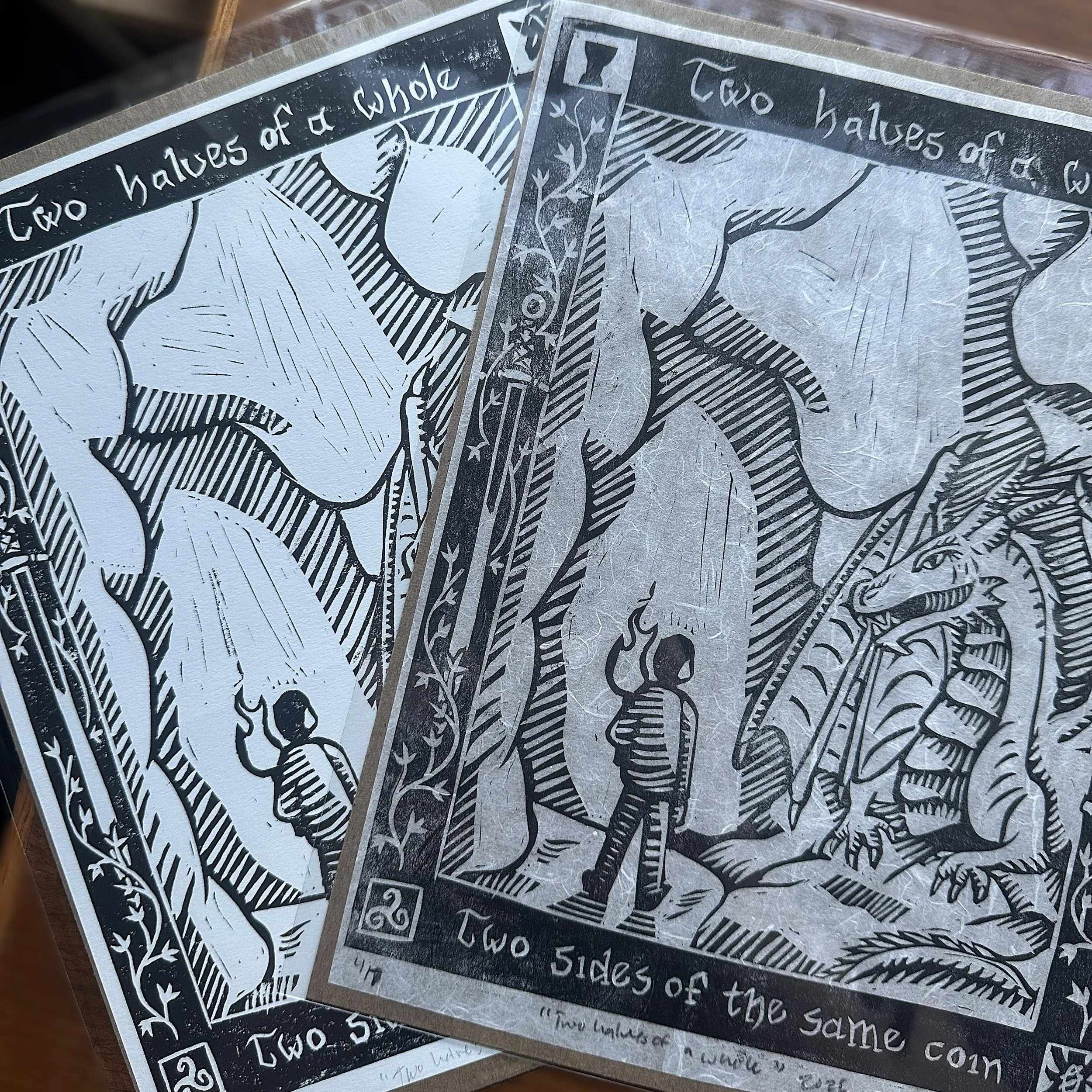 Merlin Linocut Print