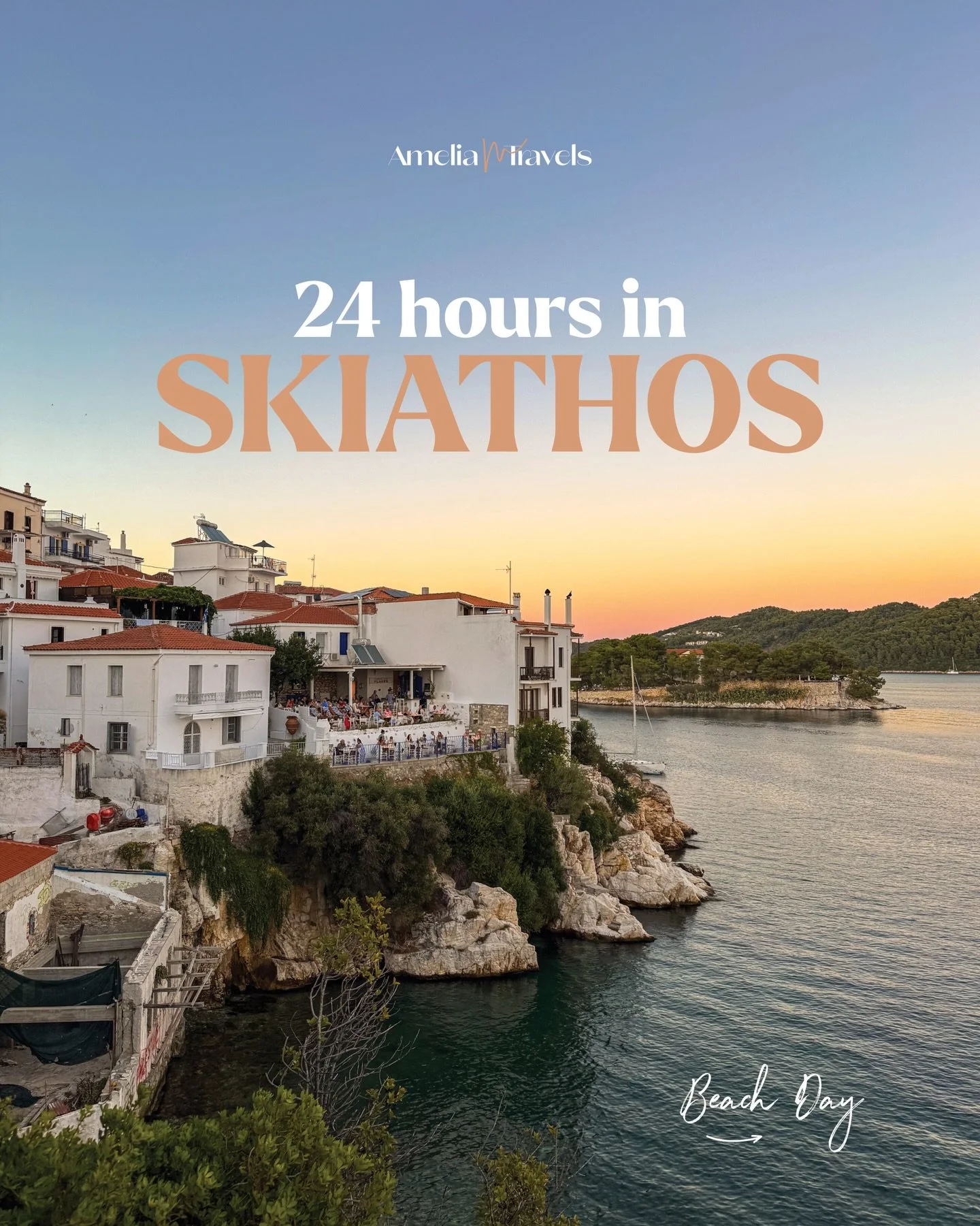 🇬🇷 24 Hours in Skiathos, Greece Itinerary ✨

Here&rsquo;s how to spend the perfect beach day in Skiathos👇🩵

🍳 9:00am- Breakfast at Bourtzi Hotel
🏖️ 11:30am- Arrive at Koukounaries Beach. (Take the bus to Bus Stop 26)
🥗 2:00pm- Lunch at Souvlak