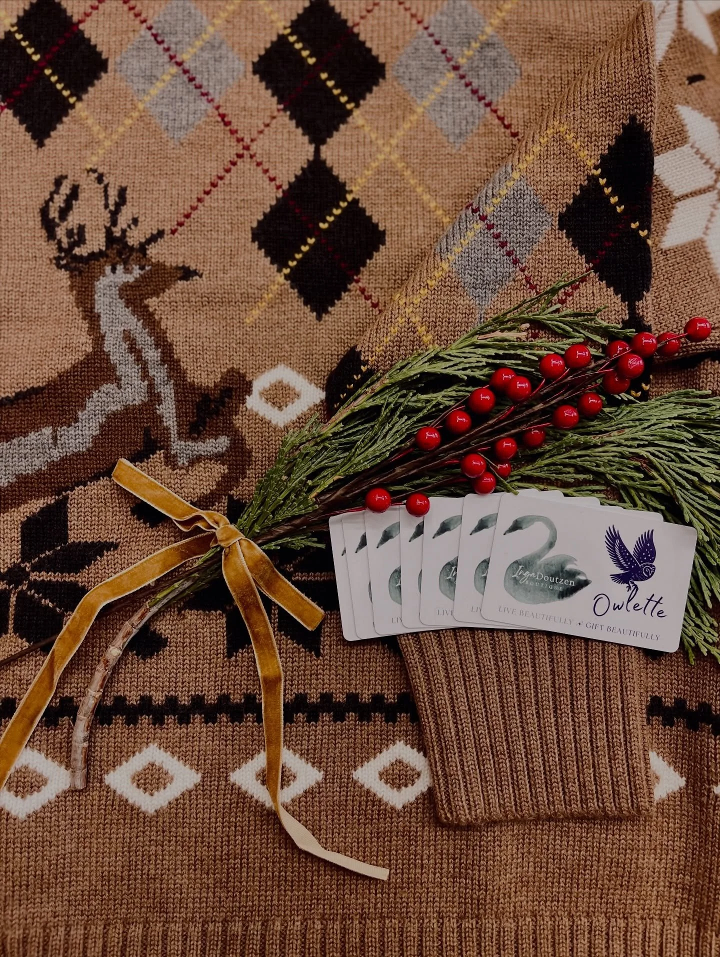 ✨ Give the gift of discovering something beautiful &mdash; a gift card to our boutiques, IngaDoutzen and Owlette. 

From winter sweaters and elevated essentials to charming gifts and little luxuries, there&rsquo;s something magical waiting.

A small 