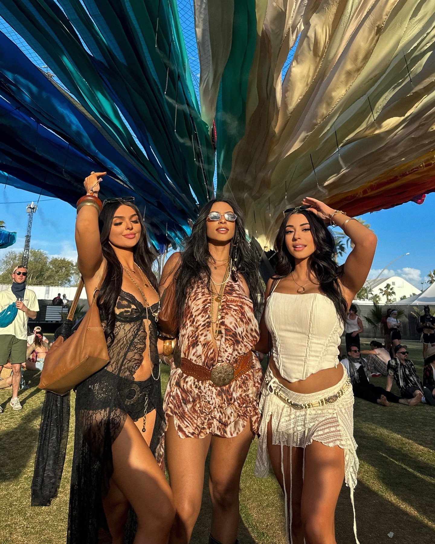 Catch us where the beats are loud and the tans are golden 🌞🌵✨ #coachellacuties