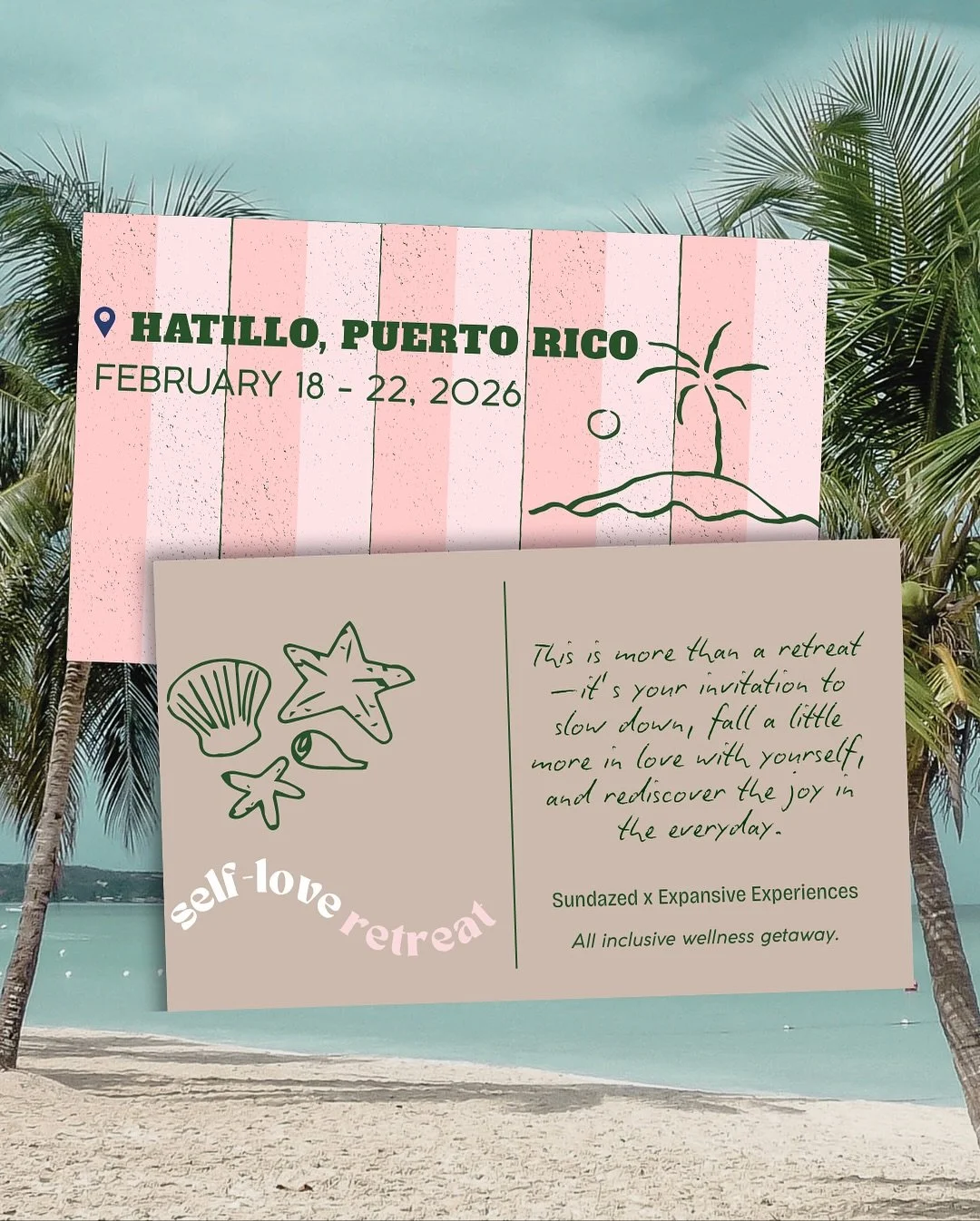 It&rsquo;s official babes! 🌴🥥
We&rsquo;re headed to Puerto Rico February 18th&ndash;22nd (Thurs&ndash;Sun) for our second Self Love Retreat- an all-inclusive, soul-nourishing wellness retreat. Sunrise meditation, sound baths, ocean magic, and more&