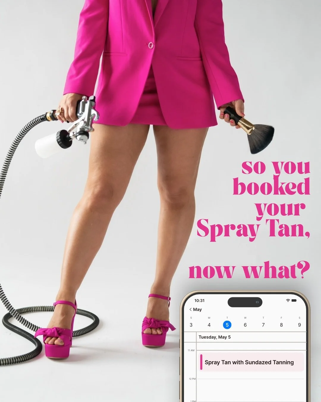 Did you know your prep literally determines your glow 💖

&bull; Schedule all beauty appts before- hair, nails, lashes, wax
&bull; Exfoliate 24+ hours before (smooth skin = flawless tan)
&bull; Come with clean skin- no lotion, deodorant, perfume, or 