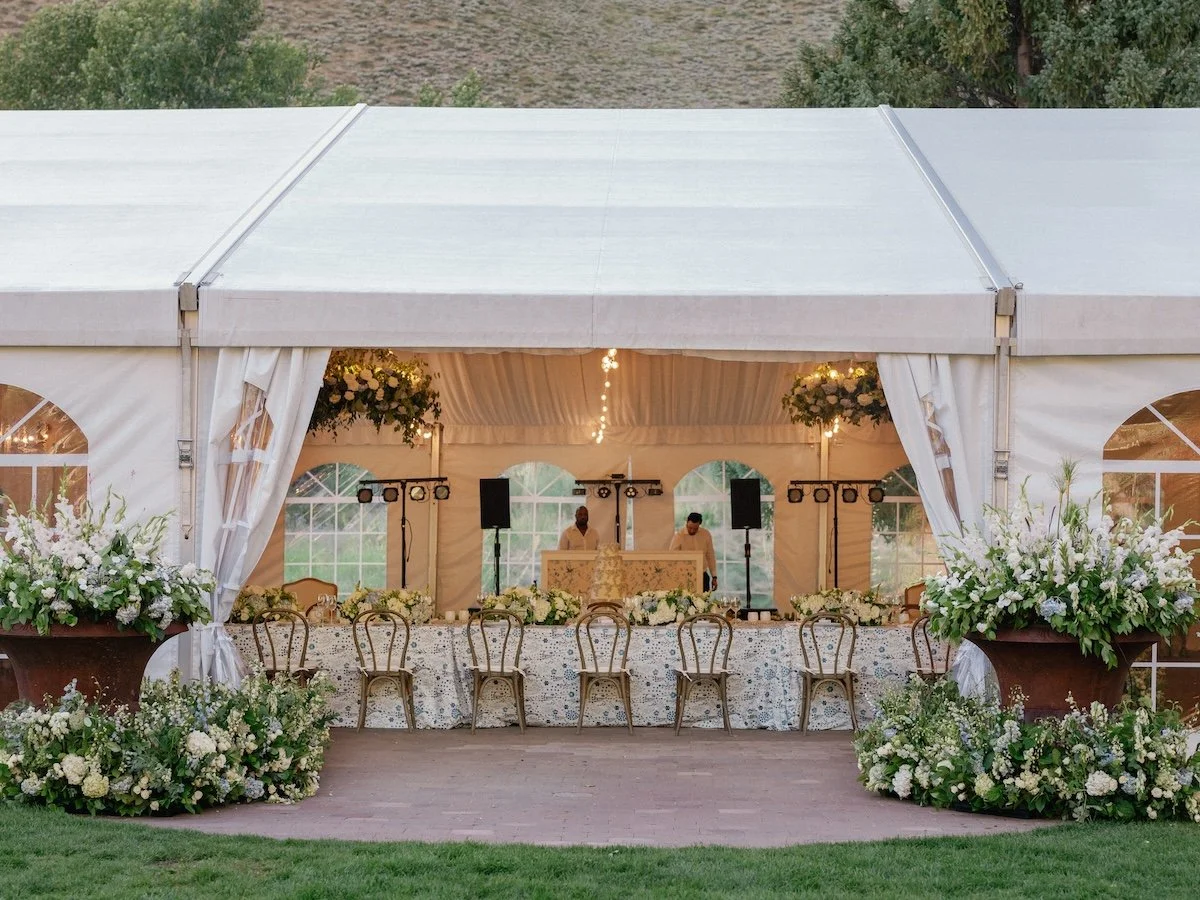 Blue and white wedding, Sun Valley Idaho, Taylor'd Events