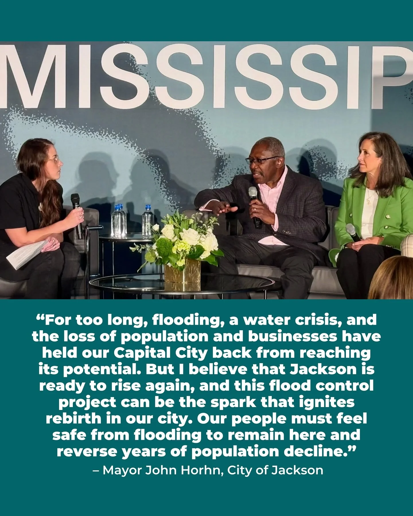 &ldquo;For too long, flooding, a water crisis, and the loss of population and businesses have held our Capital City back from reaching its potential. But I believe that Jackson is ready to rise again, and this flood control project can be the spark t