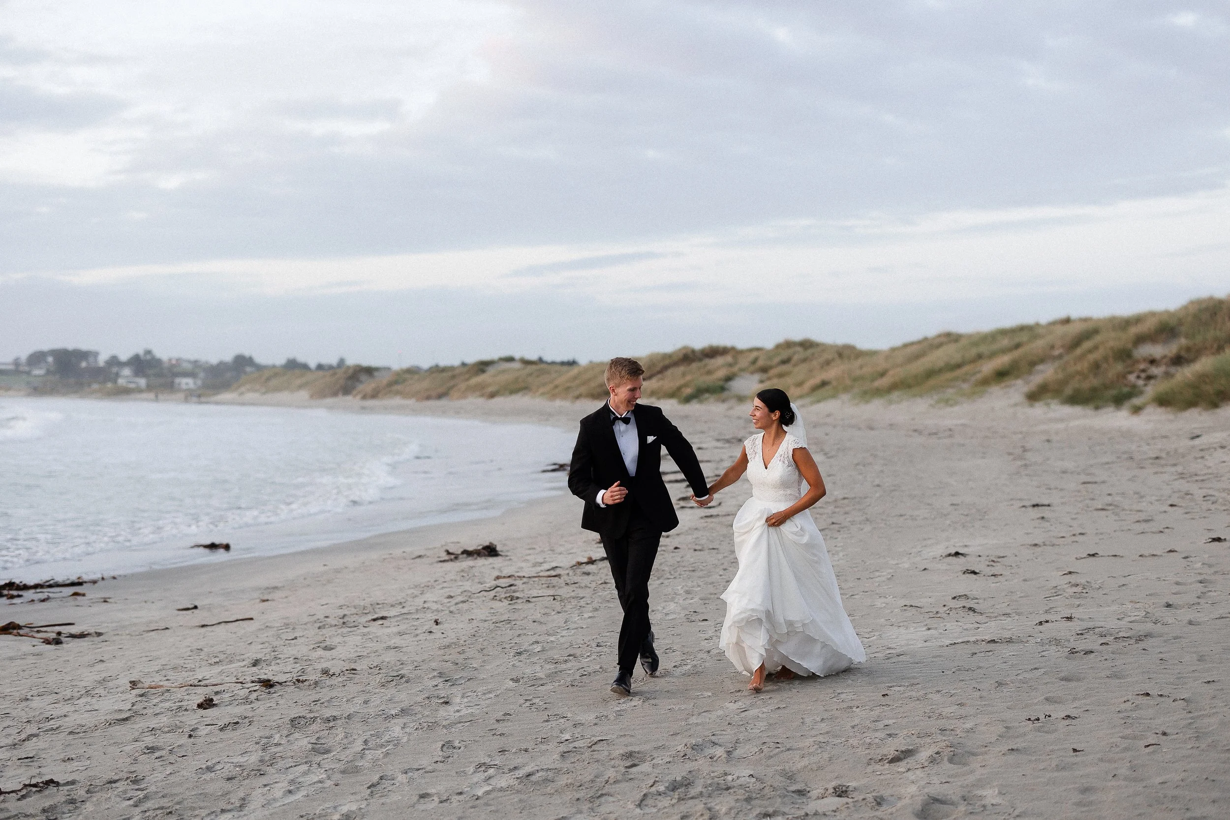 solnedgangsbilder på bryllupsdagen 