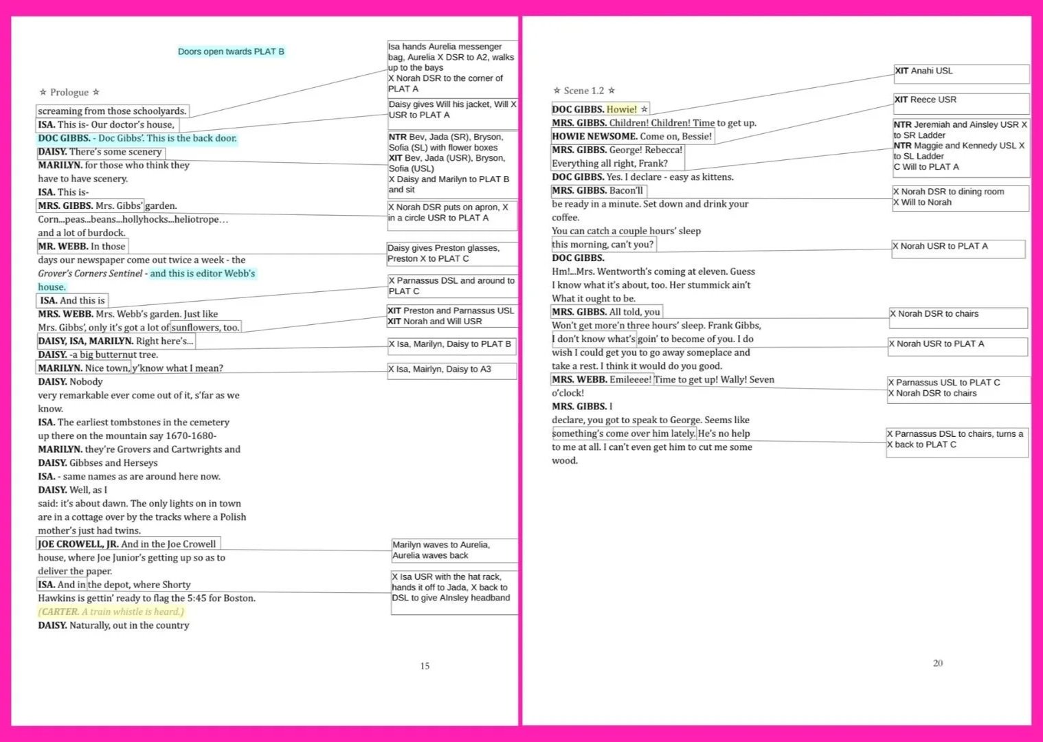 Blocking Script Sample (Created in StageWrite)
