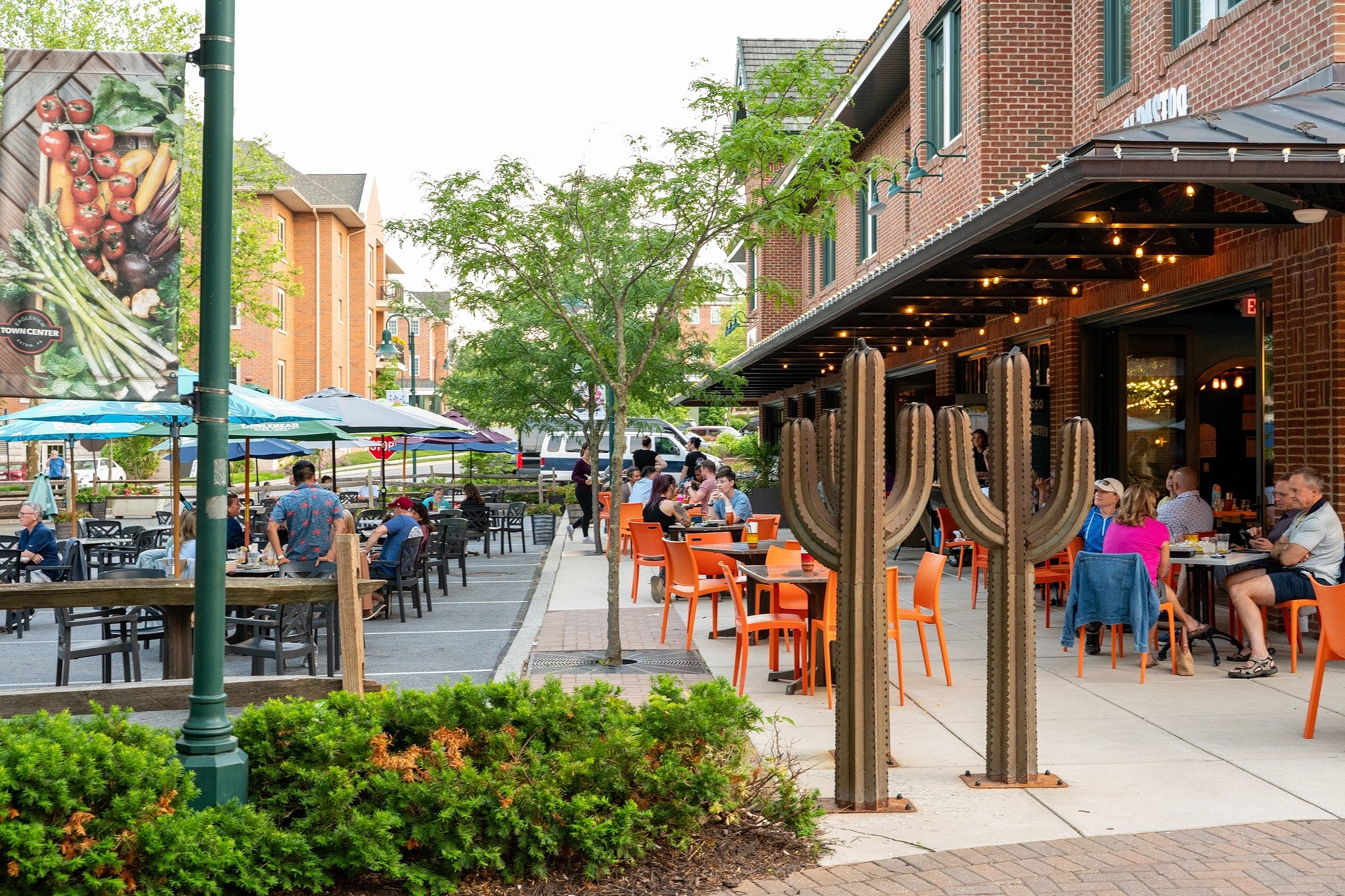Retail and restaurant storefronts at Eagleview Town Center in Exton, Pennsylvania