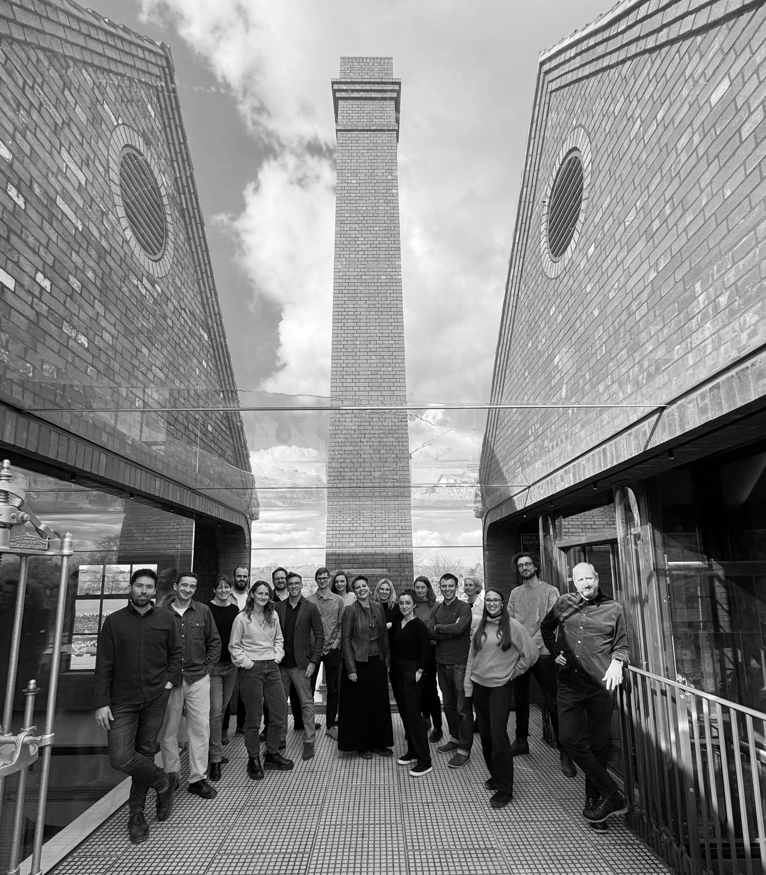   “The public experience is theatrical and immediate. Visitors look down from the shop into the cheesemaking process, engaging with production as closely as possible. Robust materials, specialist glass collaborations and deep engagement with local cr