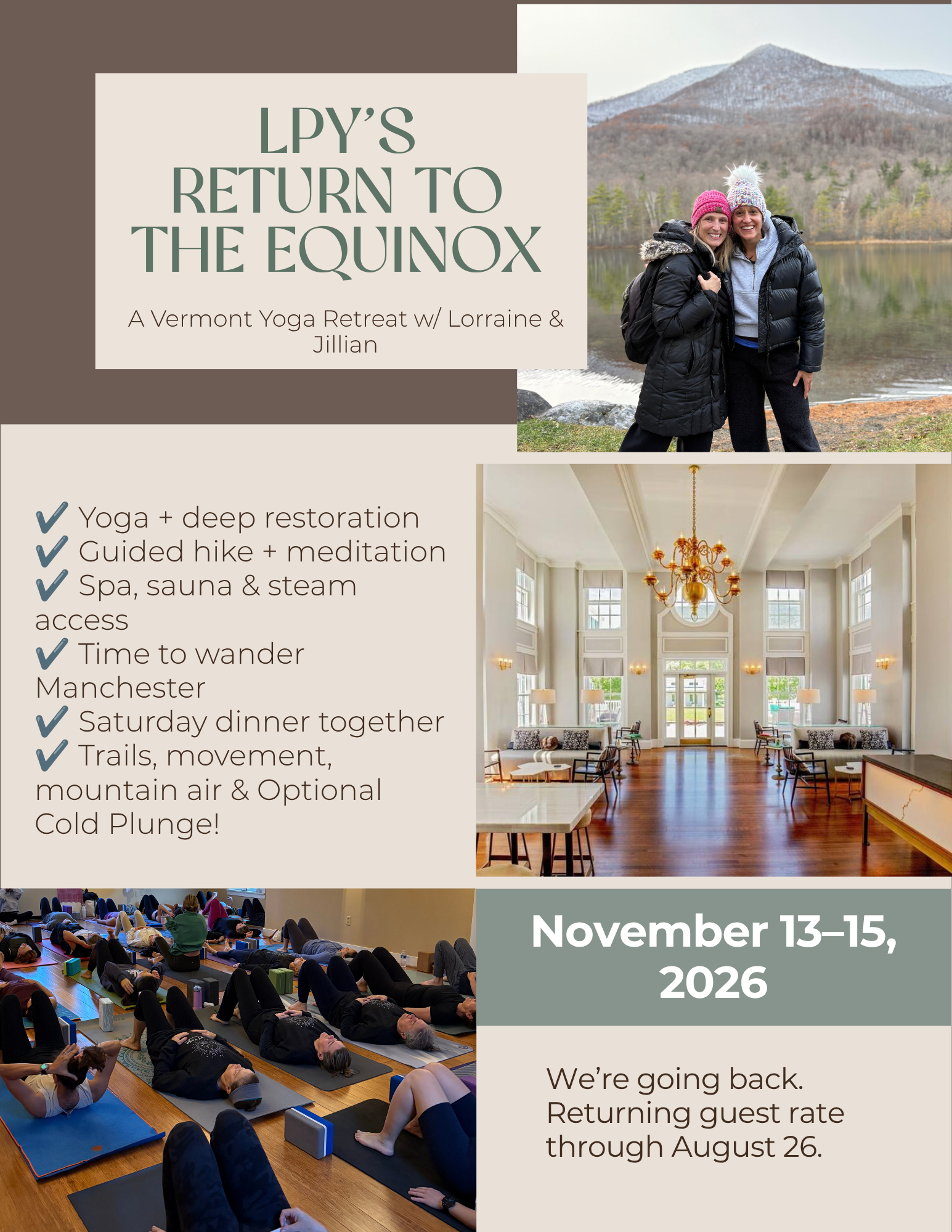 LPY Returns To The Equinox Resort &amp; Spa - A 2026 Retreat w/ Lorraine &amp; Jillian 