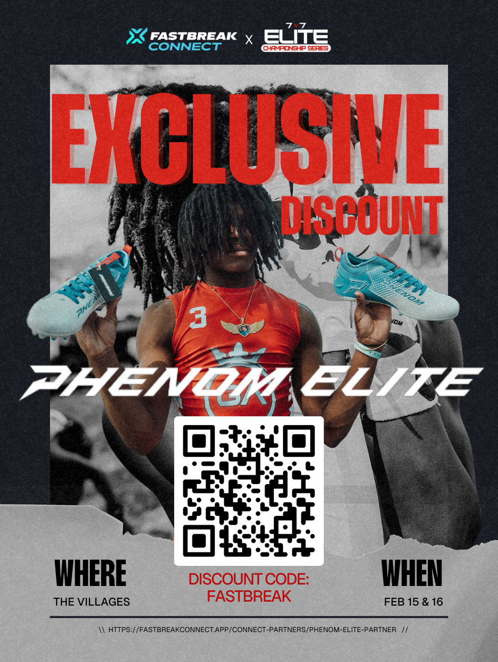 Elite Championship Series x Phenom Elite – Digital Flyer
For the Elite Championship Series, I designed a digital flyer in collaboration with Phenom Elite to promote their involvement in the event. The flyer highlighted key event details and included
