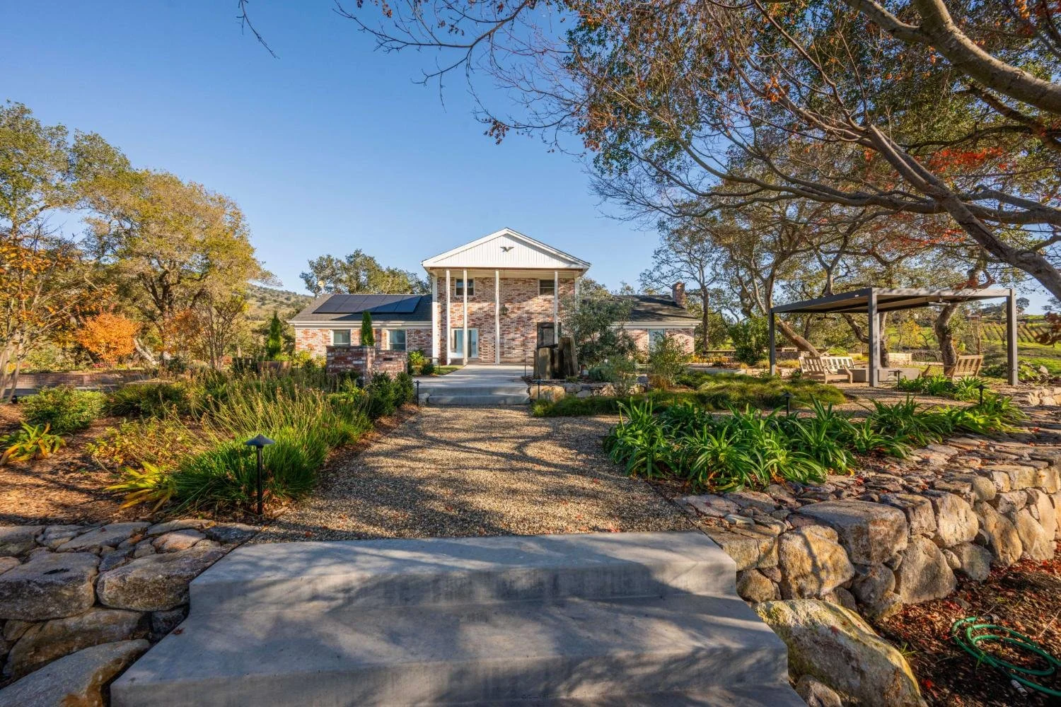 Concrete pathways and paver patios shaping outdoor flow in Napa, CA