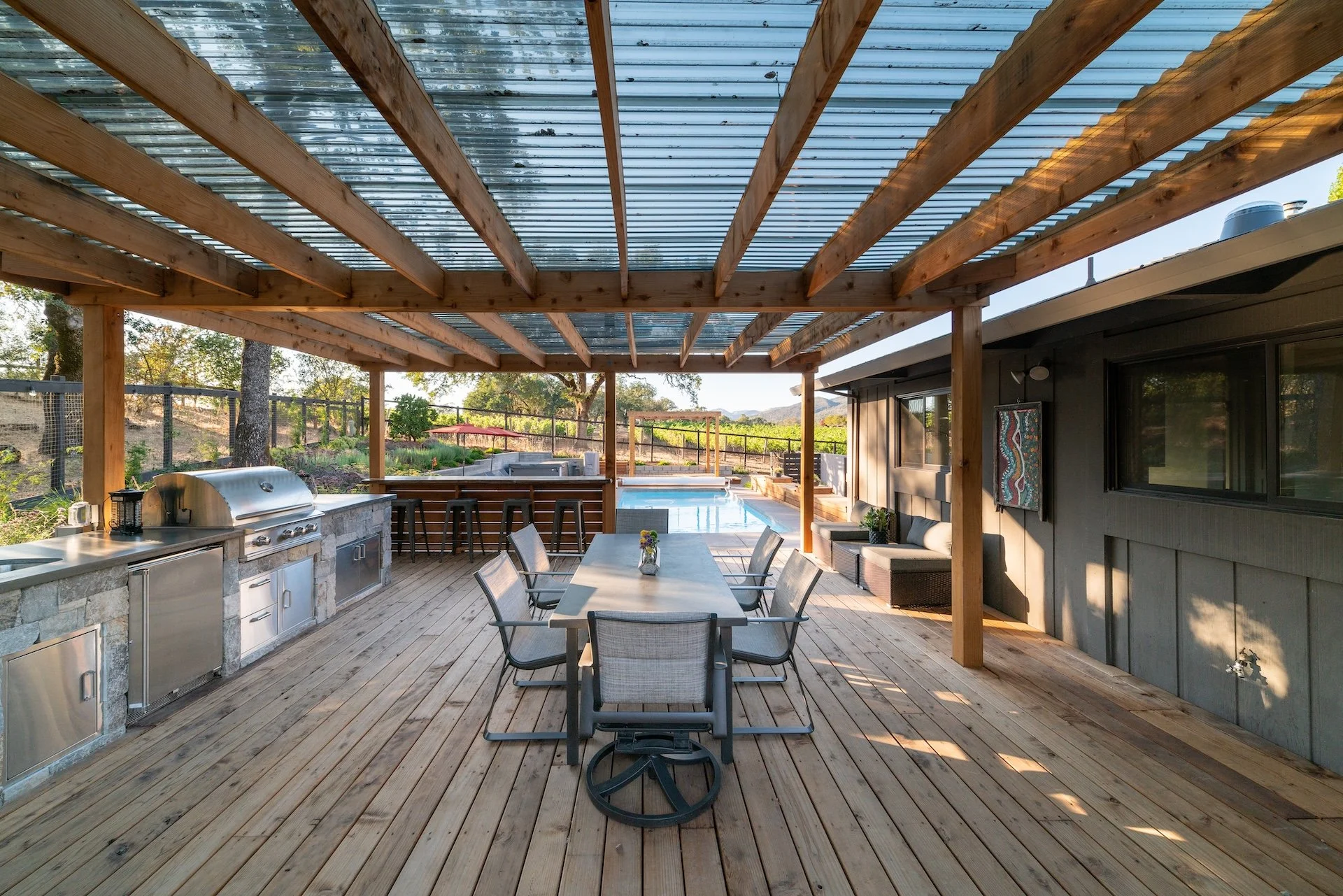 How an Outdoor Kitchen in Wine Country Becomes the Room the Family Uses Most