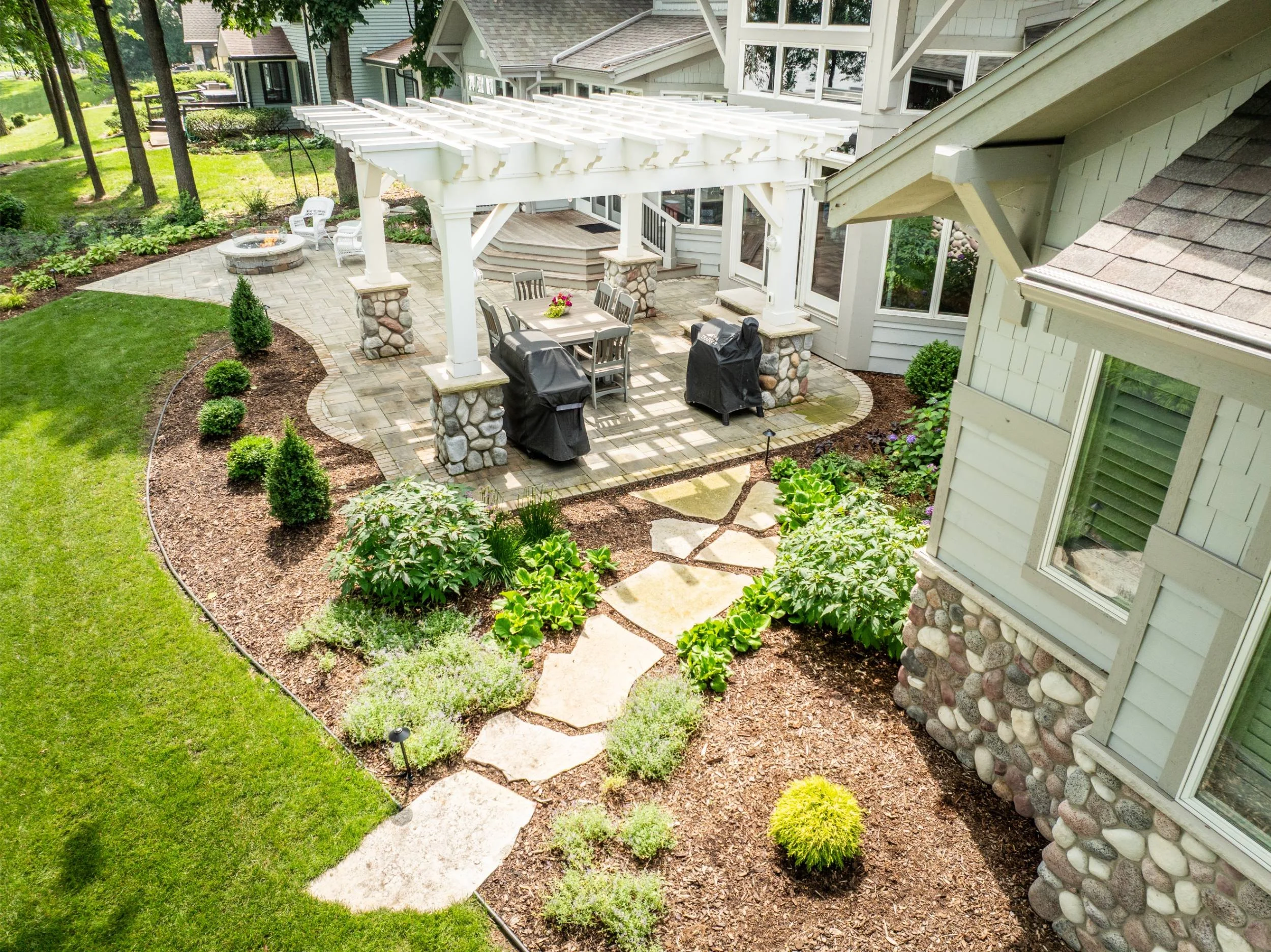 A scenic hillside retreat built with expertise from a nursery near me in Appleton, WI