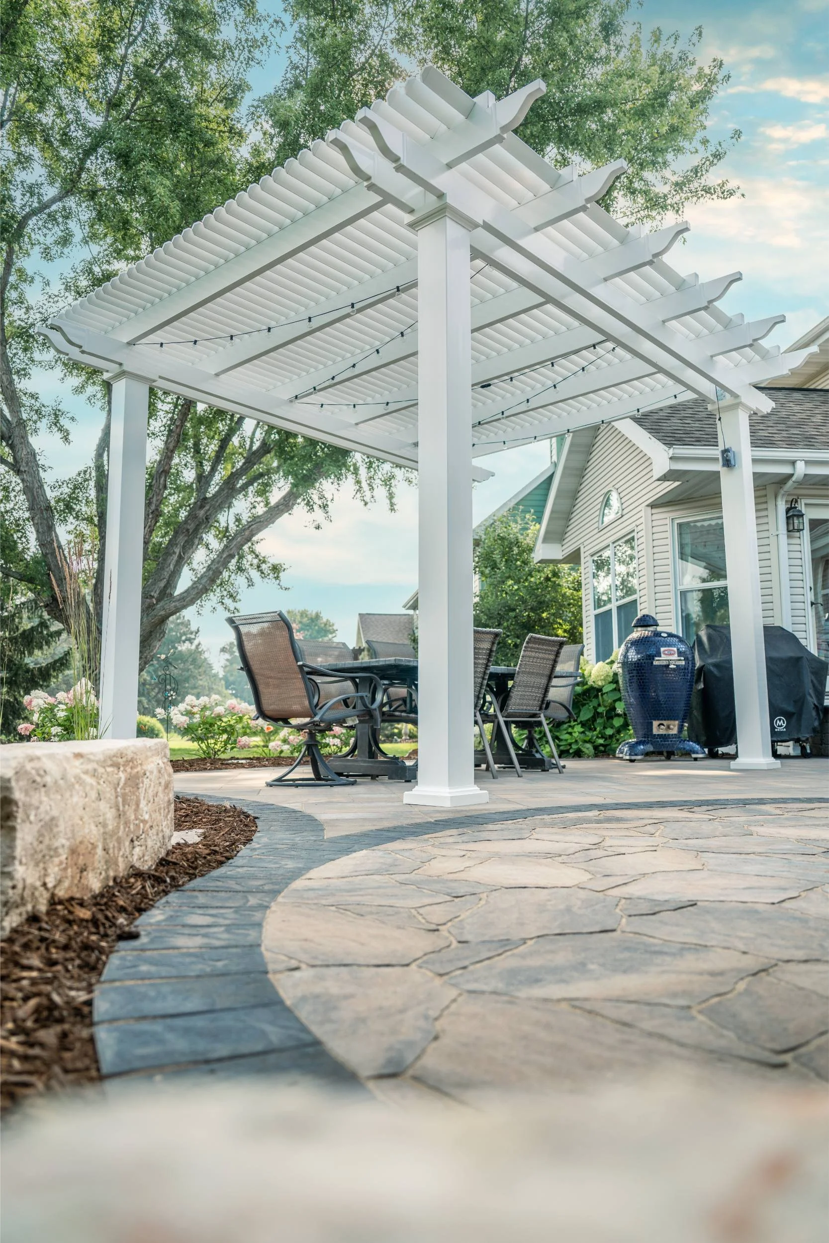 A backyard retreat built by a trusted deck builder near me in De Pere, WI