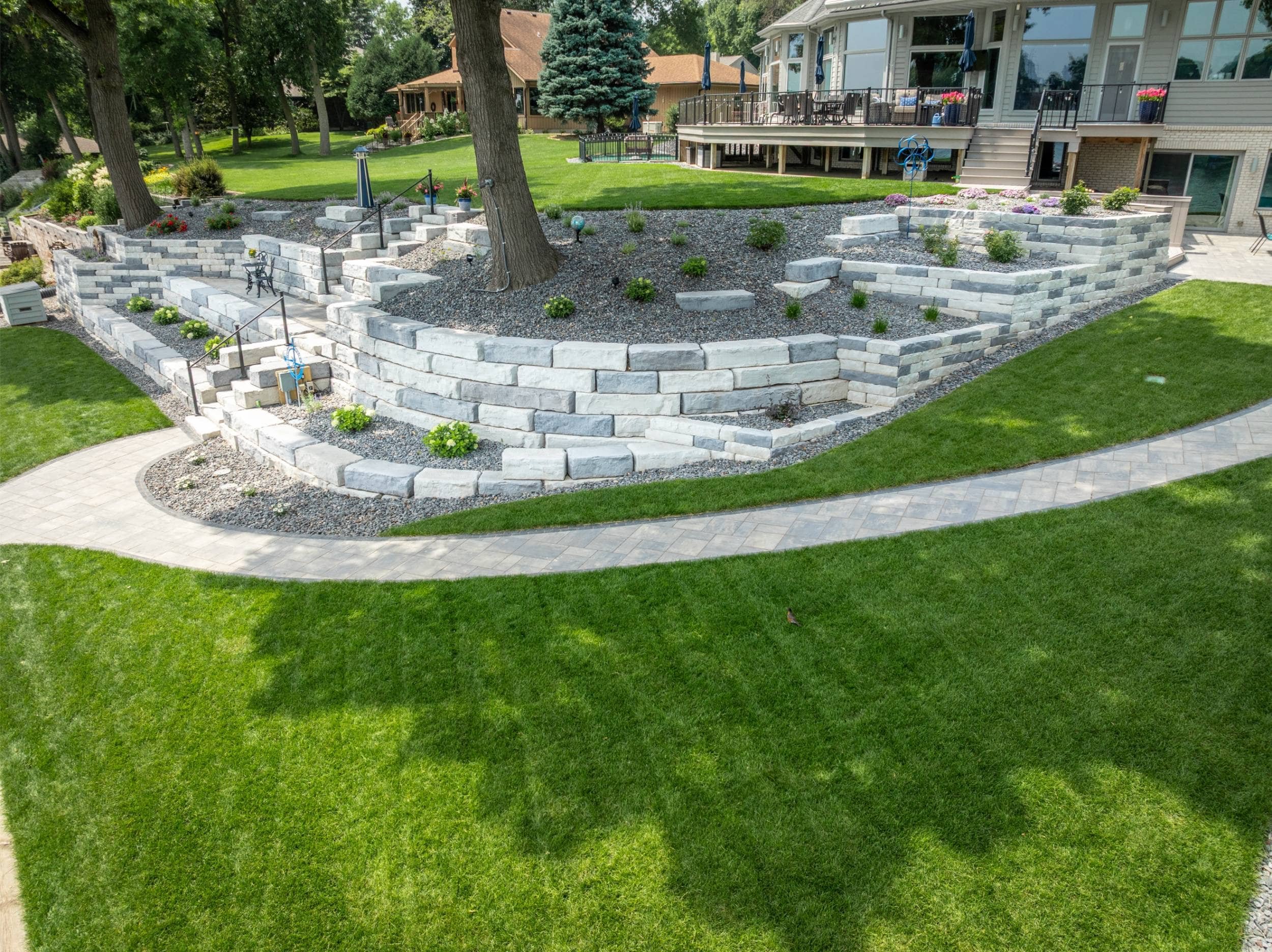 A professionally built lakeside structure by a deck builder near me in Oshkosh, WI