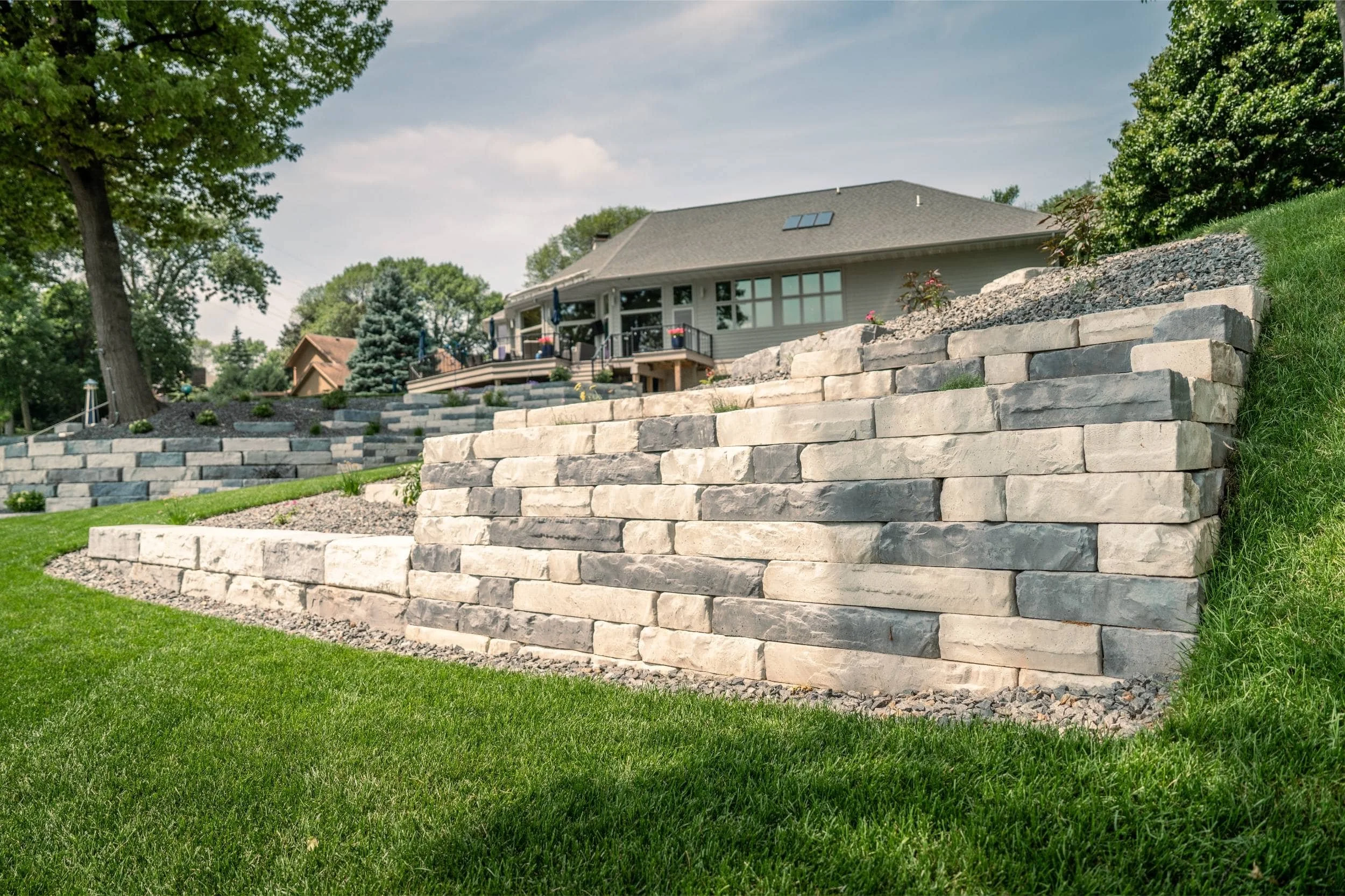 A waterfront property transformed with professional landscaping near me in Appleton, WI