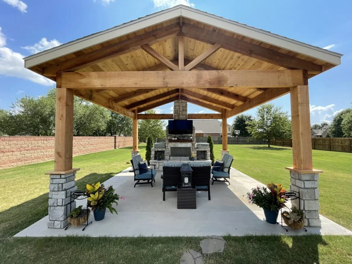 outdoor fireplace